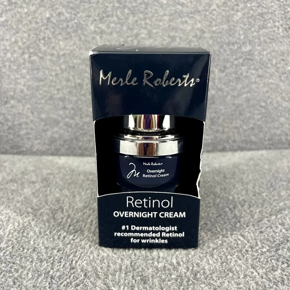 MERLE‎ ROBERTS Retinol Overnight Cream for Wrinkles Fine Lines 1 oz New